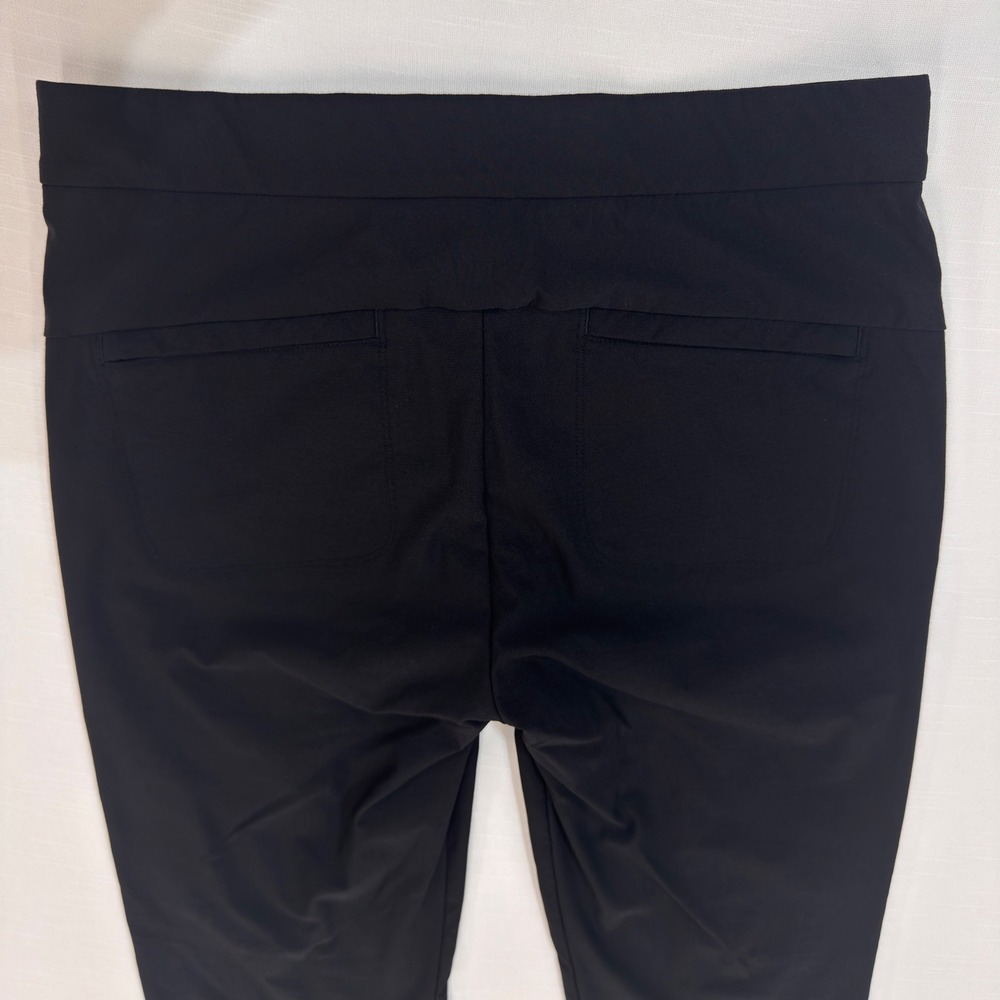 Athleta Wander Stash Skinny Pant Black Tapered Travel Trousers Size 8 - Picture 7 of 8